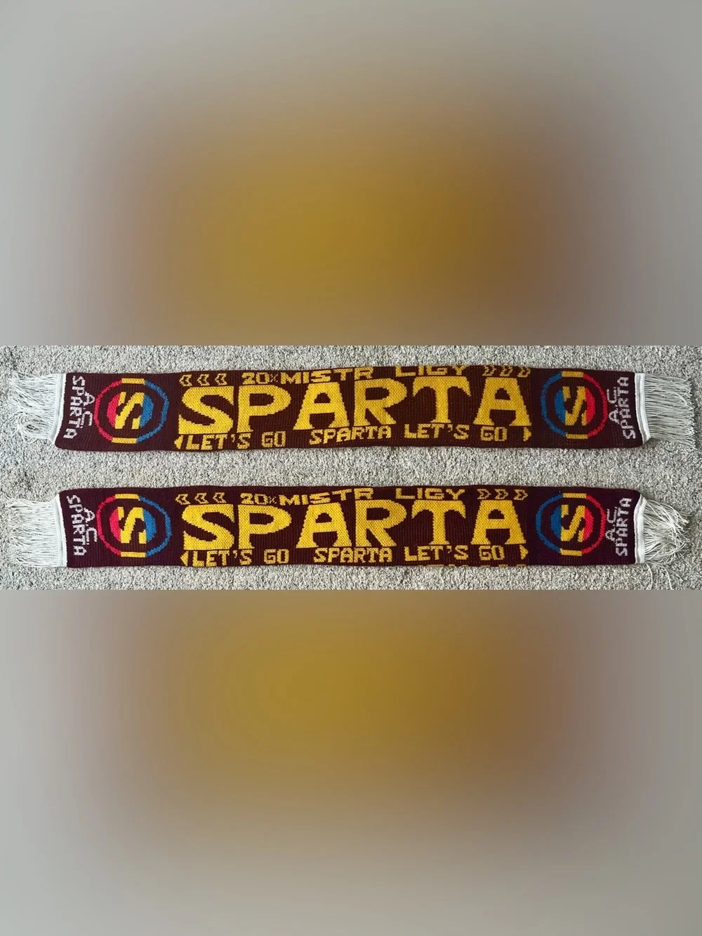 AC Sparta Prague Vintage 20x Mistr Ligy Czech Republic Soccer Scarf